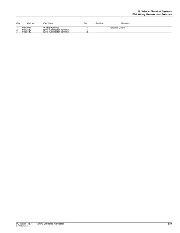 PC13921_878-600x776 John Deere 1270G 6W Wheeled Harvesters (SN 1WJ1270G_ _D004999-) Parts Catalog Manual