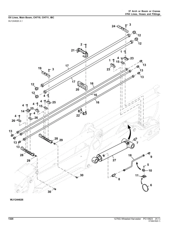 PC13923_1319-600x776 John Deere 1270G FT4 T2 8W Wheeled Harvesters (SN 1WJ1270G__C004999-) Parts Catalog Manual