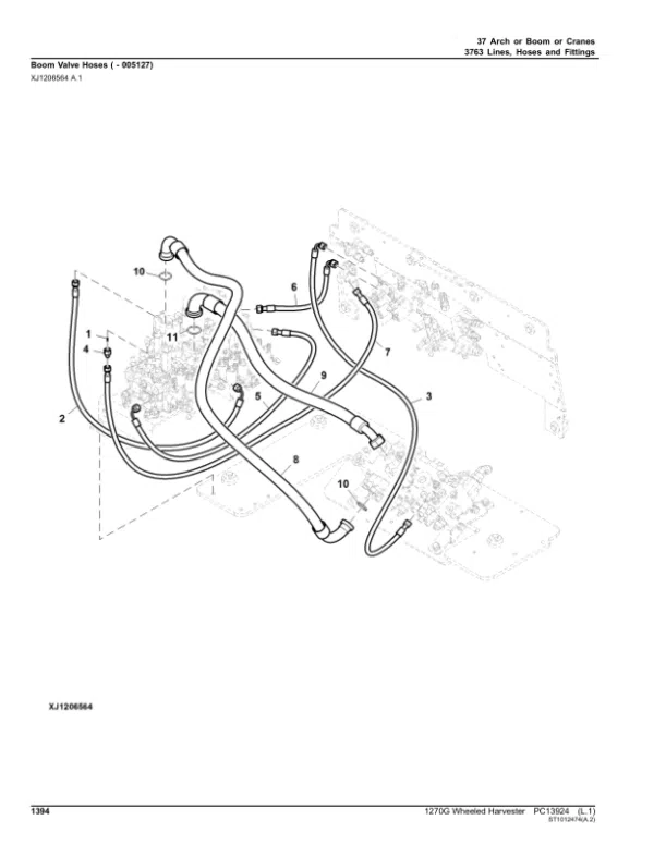 PC13924_1393-600x776 John Deere 1270G FT4 T3 8W Wheeled Harvesters (SN 1WJ1270G__D004999-) Parts Catalog Manual