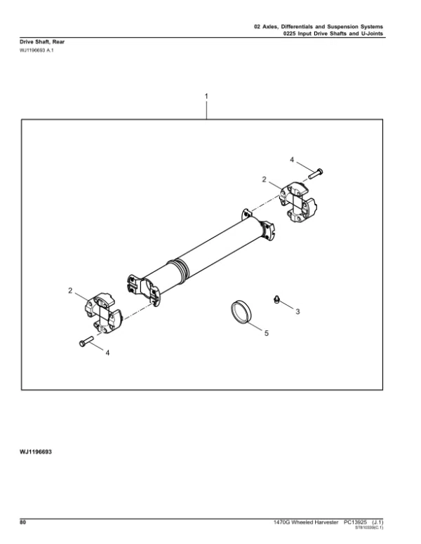 PC13925_79-600x776 John Deere 1470G STAGE V Wheeled Harvesters (SN 1WJ1470G_ _L002292-) Parts Catalog Manual