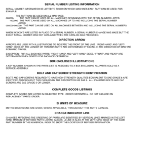 John Deere 300B Backhoes Parts Catalog Manual