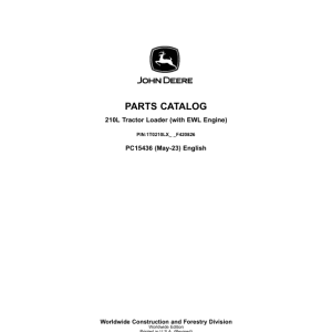 John Deere 210L Tractor Loader (SN 1T0210LX_ _F420826-) Parts Catalog Manual