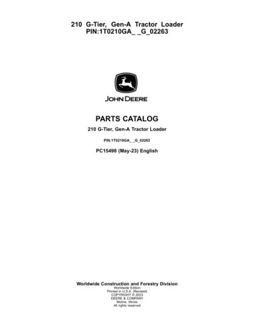 PC15498_1-600x776 John Deere 210 G Backhoes (SN 1T0210GA_ _G_02263-) Parts Catalog Manual