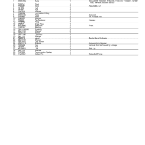 John Deere 210 P Backhoe Loaders (SN 1T0210PA_ _F_02265-) Parts Catalog Manual