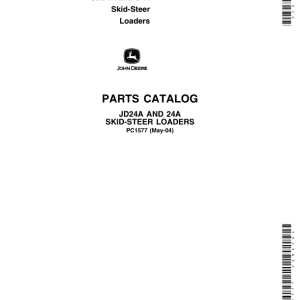 John Deere 24A Skid Steers Parts Catalog Manual