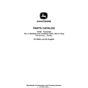 PC16020_1-600x776 John Deere 1910E Forwarder, T2, RL Cabin, Gen II, Grey (SN C001884-) Parts Catalog Manual