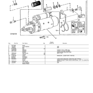 John Deere 210C Backhoe Loaders Parts Catalog Manual