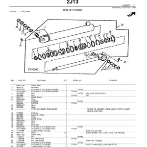 John Deere 310C Backhoes Parts Catalog Manual