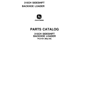 John Deere 315CH Backhoes Parts Catalog Manual