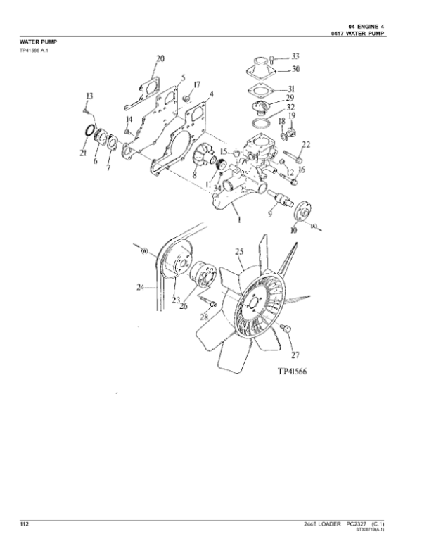John Deere 244E Loaders Parts Catalog Manual
