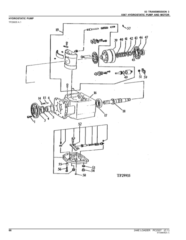 John Deere 244E Loaders Parts Catalog Manual