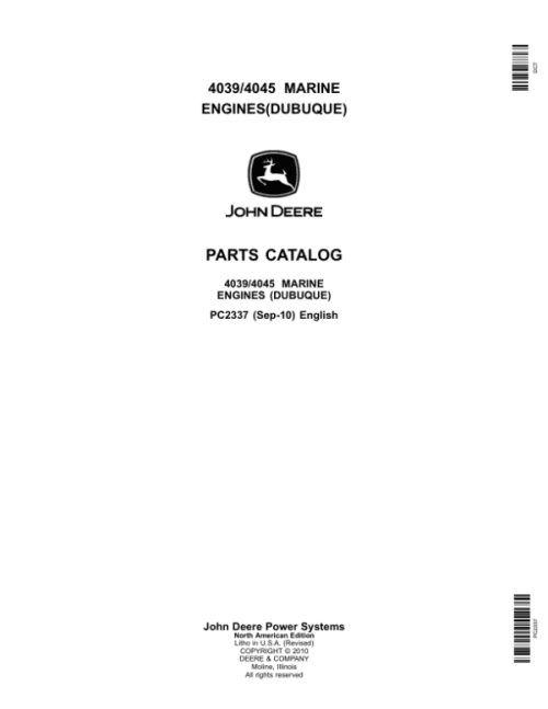 PC2337_1-600x776 John Deere 3.9L, 4039, 4.5L, 4045 Marine Engines – Dubuque Parts Catalog Manual