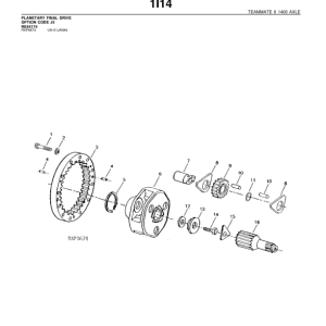 John Deere 1200, 1400, 1600 Axles Parts Catalog Manual