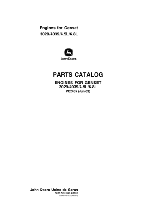 PC2465_1-600x776 John Deere 3029, 4039, 4.5L, 6.8L Engines Parts Catalog Manual