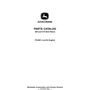 PC2691_1-600x776 John Deere 260, 270 Skid Steers Parts Catalog Manual