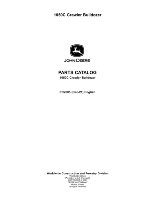 PC2885_1-600x776 John Deere 1050C Crawler Dozers Parts Catalog Manual