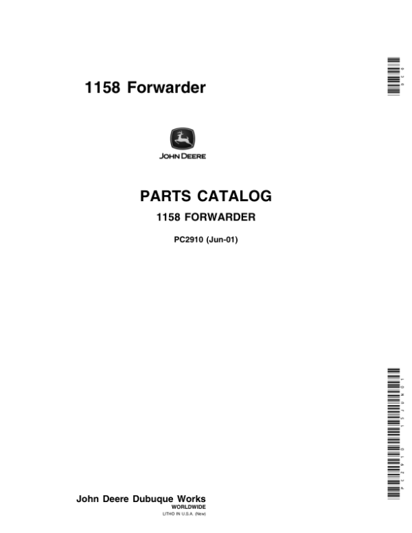 John Deere 1158 Forwarders Parts Catalog Manual