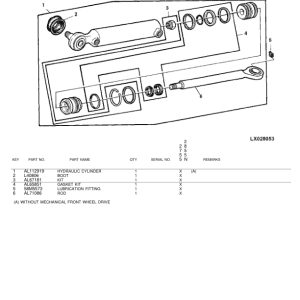 John Deere 2755, 2855N Tractors Parts Catalog Manual