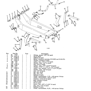 John Deere 2010, 805, 806, 807 Bucket Attachments Parts Catalog Manual