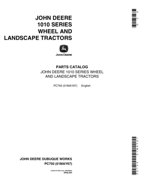 PC750_1-600x776 John Deere 1010 Tractors Parts Catalog Manual