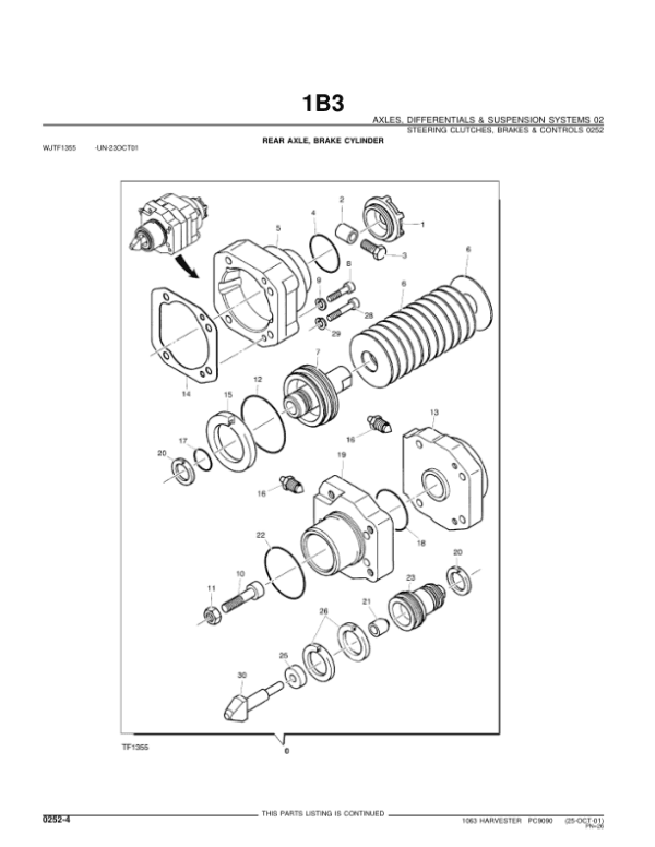 John Deere 1063 Harvester Parts Catalog Manual