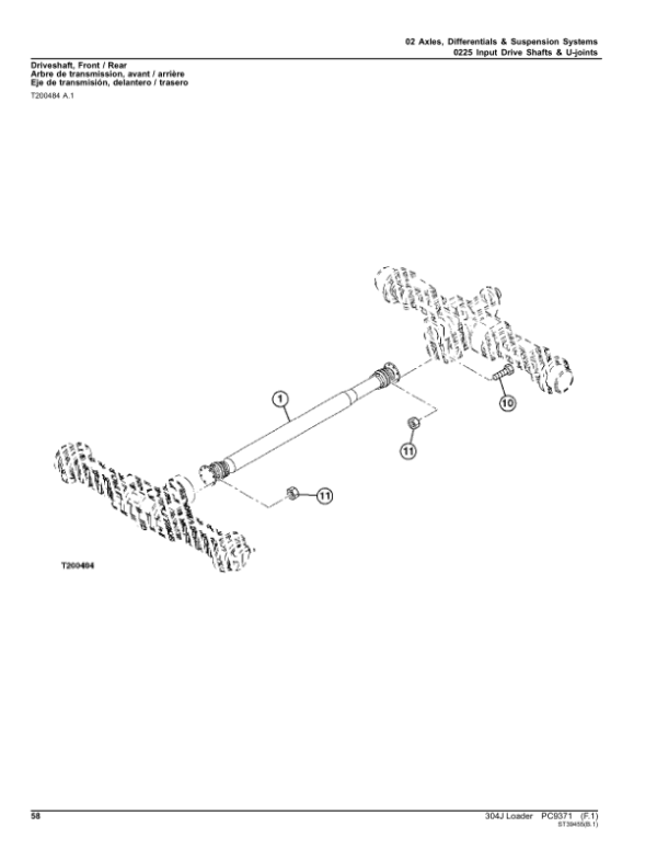 John Deere 304J Loaders Parts Catalog Manual