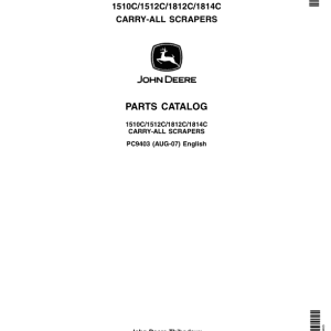 PC9403_1-600x776 John Deere 1510C, 1512C, 1812C, 1814C Scrapers Parts Catalog Manual