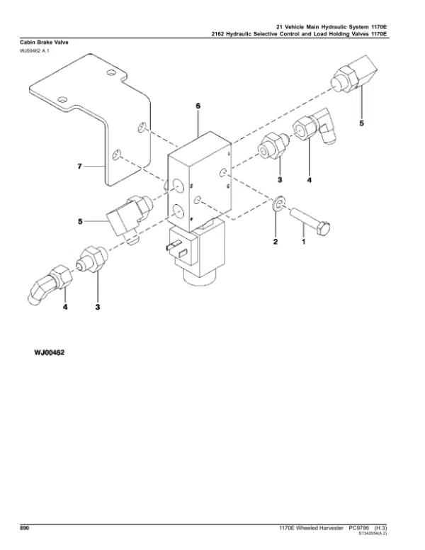 PC9796_889-600x776 John Deere 1170E T3 Wheeled Harvesters Parts Manual