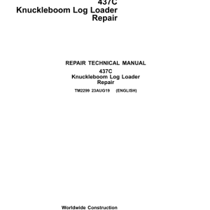 John Deere 473C Knuckleboom Log Loader Repair Technical Manual