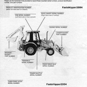 Case 580k Phase 1 Tractor Tlb Service And Operators Manual And Parts Catalog