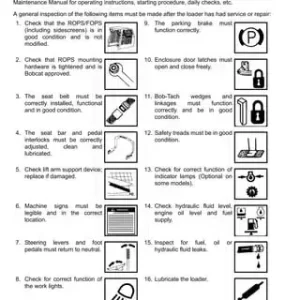 Bobcat 963 Skid Steer Loader Operation Manual