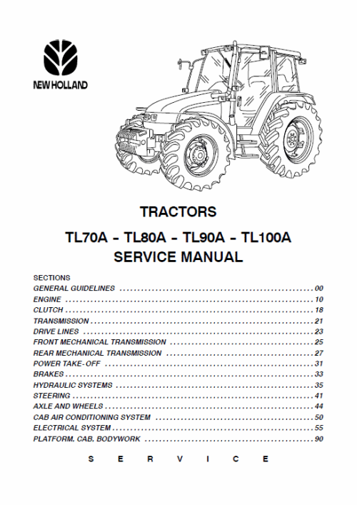 New Holland TL70A, TL80A, TL90A, TL100A Tractor Service Manual New Holland TL70A, TL80A, TL90A, TL100A Tractor Service Manual