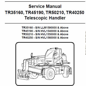 Bobcat TR35160 TR40250 Telescopic Service Manual