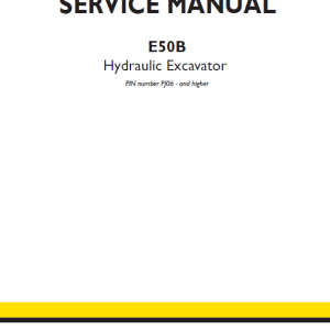 New Holland E50B Hydraulic Excavator Service Manual