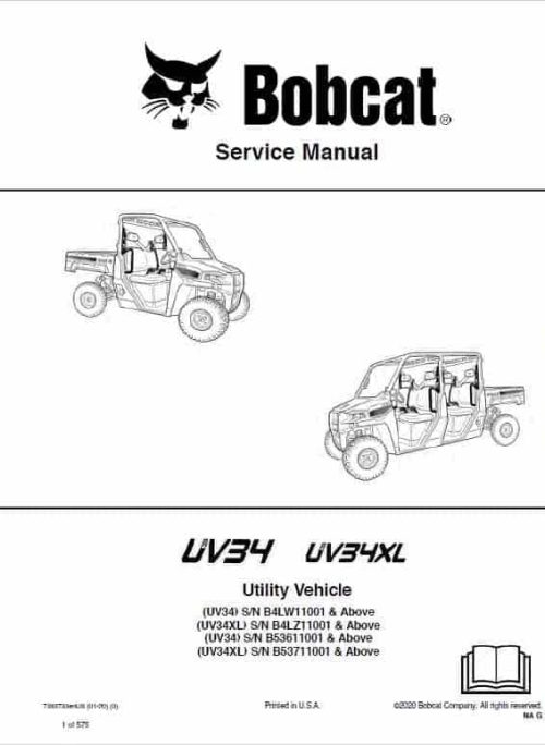 1-11-2-1.jpg Bobcat UV34, UV34XL Utility Vehicle Service Repair Manual