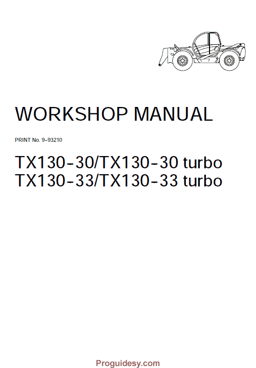 Case Tx130-30 Tx130-33 Tier 3 Telescopic Service Manual