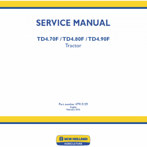 New Holland TD4.70F, TD4.80F, TD4.90F Tractor Service Manual