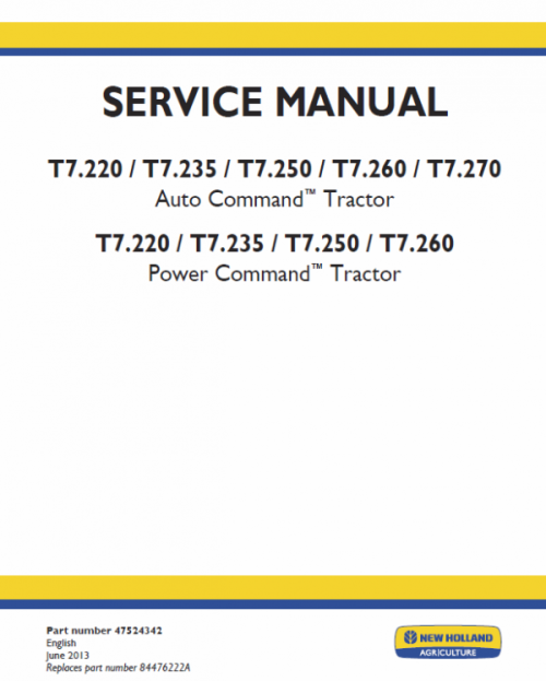 1-127-6New Holland T7.220, T7.235, T7.250 Tractor Service Manual00x747-1.png New Holland T7.220, T7.235, T7.250 Tractor Service Manual