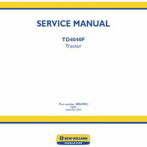 New Holland TD4040F Tractor Service Manual