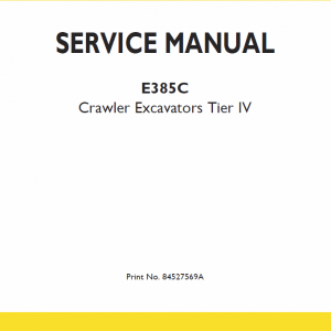 New Holland E385C Tier 4 Excavator Service Manual