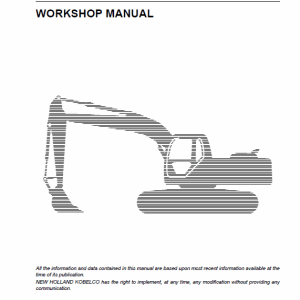 New Holland E485B ROPS Excavator Service Manual