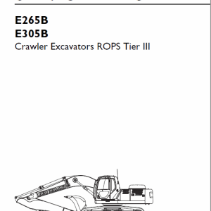New Holland E265B, E305B ROPS Tier 3 Excavator Service Manual