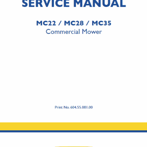 New Holland MC22, MC28, MC35 Mower Service Manual New Holland MC22, MC28, MC35 Mower Service Manual