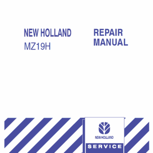 New Holland MZ19H Mower Tractor Service Manual