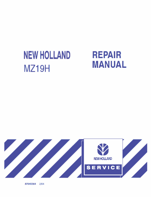 New Holland MZ19H Mower Tractor Service Manual