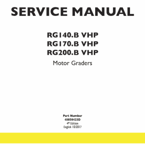 1-175-1.png New Holland RG140.B VHP, RG170.B VHP, RG200.B VHP Motor Graders Manual