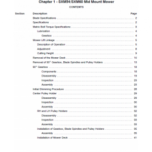 New Holland SXM54, SXM60 Mower Service Manual