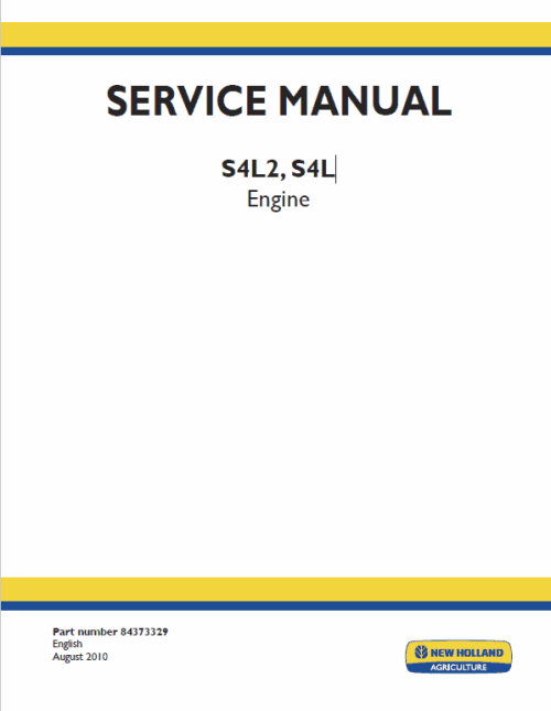 S4L2, S4L Engine Repair Service Manual
