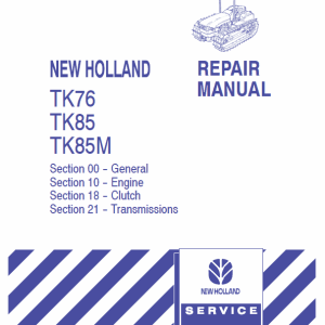 New Holland TK76, TK85, TK85M Tractor Service Manual New Holland TK76, TK85, TK85M Tractor Service Manual
