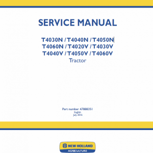 New Holland T4060N, T4060V Tractor Service Manual